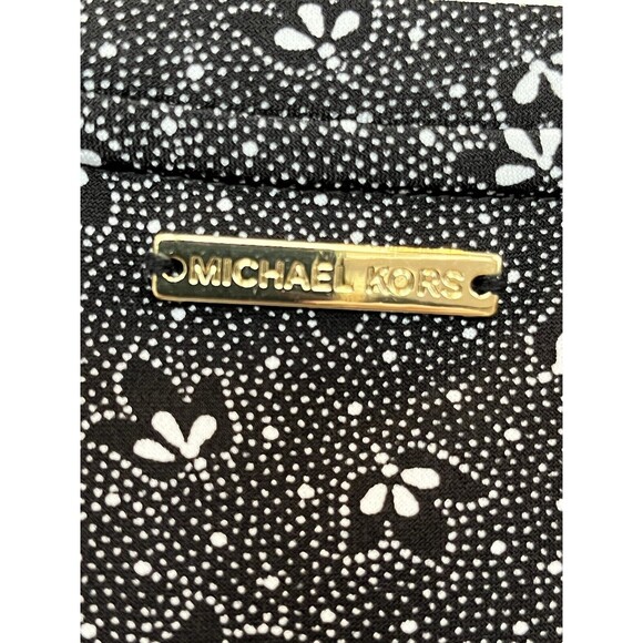 Michael Kors Top Womens SZ M Black White Print round neck pull over tunic - Picture 4 of 7